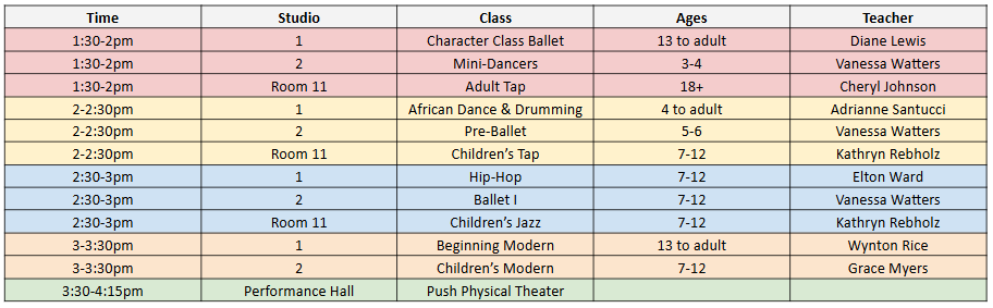 Day of Dance Schedul...